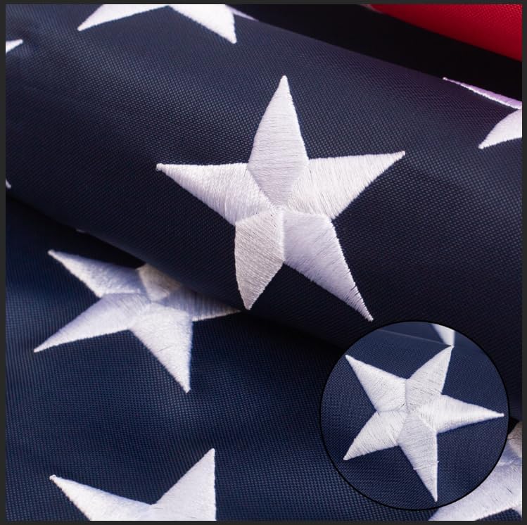 ZNNOPAX american flag 8x12ft, Heavy Duty Polyester USA Flag Outdoor with Embroidered Stars, Sewn Stripes,Brass Grommets for Indoor, Outdoor, All Weather - Image 1
